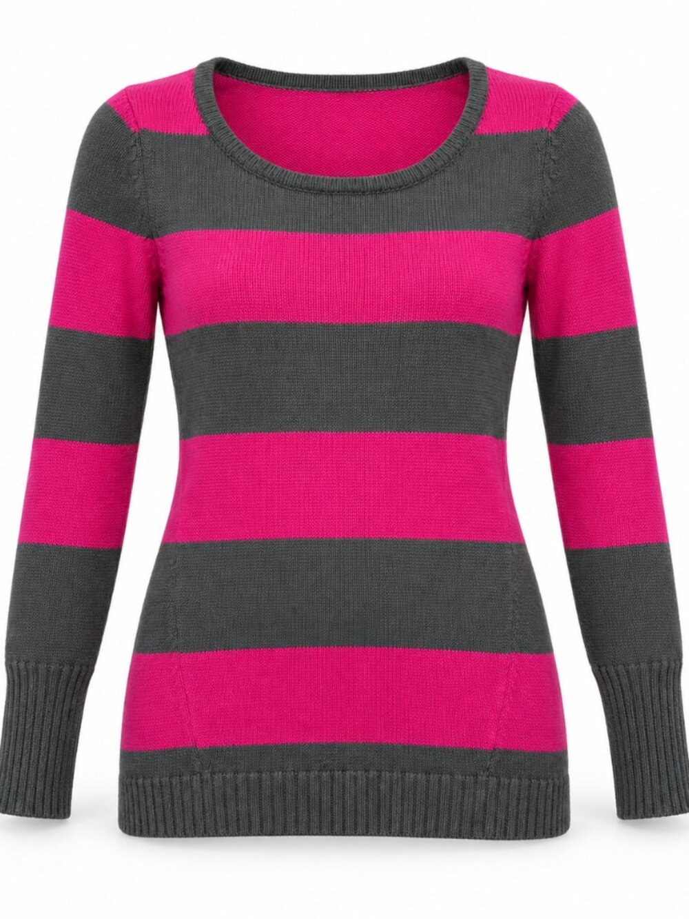 Gap Pink Grey Striped 100% Cotton Knit Sweater XS Y2K Fall Bella Swan 2000s Fall